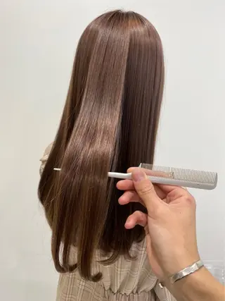 ミディアム 韓国風ベージュ🤎 赤みなし🌿横浜🤎のヘアスタイル