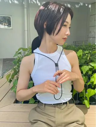 ショート 透明感カラー レイヤーカット りなのヘアスタイル