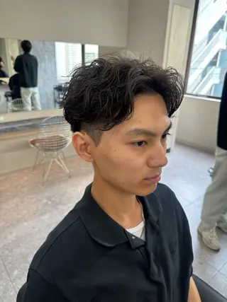 ショート パーマ メンズ メッシュパーマ支持率 ◎大宮/隼也のヘアスタイル