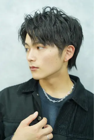 ショート パーマ メンズ 垢抜け・メンズパーマ 津山祐紀のヘアスタイル