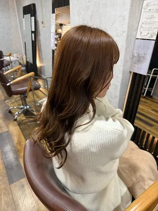 ロング カラー 小松 莉夏子のヘアスタイル