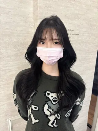 ロング カラー ヘアアレンジ JUNO韓国ヘア MIAN.⋆𝜗𝜚のヘアスタイル