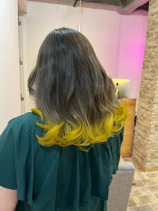 ロング カラー ヘアカラー&縮毛矯正 STAR☆RIVERのヘアスタイル