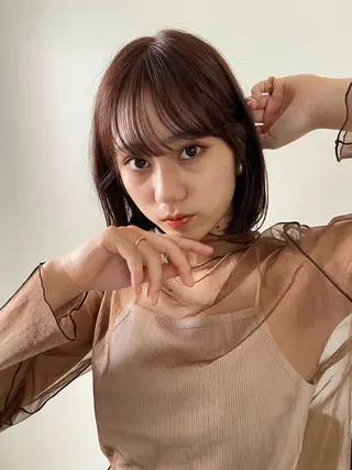 ミディアム 髪質改善・ボブ・ ショート 丸毛一輝のヘアスタイル