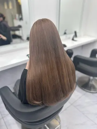 ロング カラー パーマ ヘアアレンジ メンズ キッズ ブリーチなしカラー/ ブラウン/レイヤーのヘアスタイル