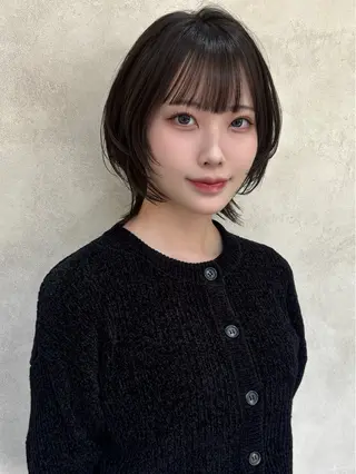 ショート 🖤顔まわり 盛れヘア⟡アズサ🖤のヘアスタイル