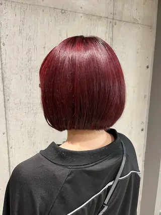 ミディアム カラー ヘアアレンジ ✨透明感カラー×垢 抜けボブ リクト💥のヘアスタイル