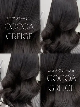 セミロング 割れない顔まわり× 小顔補正レイヤー難波のヘアスタイル