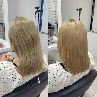 ミディアム パーマ 縮毛矯正指名No.1 艶カラー/SHIMAのヘアスタイル