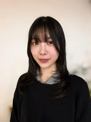 ミディアム こころ🎀/ ボブ、透明感カラーのヘアスタイル