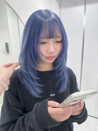 セミロング 韓国ガーリー🤍ハイ トーン🤍Ayanaのヘアスタイル