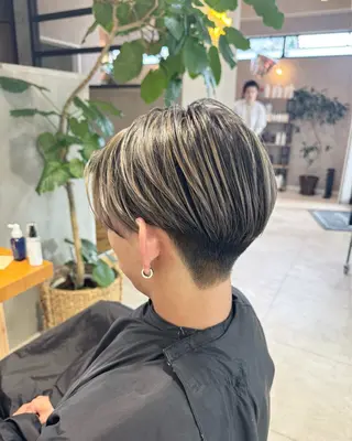 ショート カラー ヘアアレンジ メンズ 佐々木  まゆかのヘアスタイル