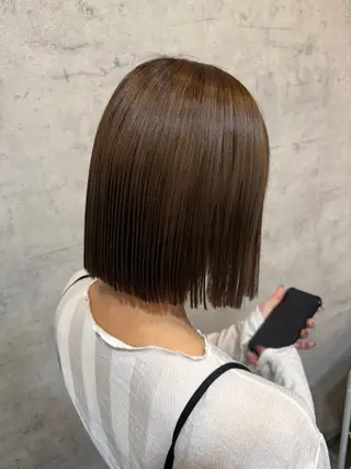 ミディアム カラー ミキ美容室 マコのヘアスタイル