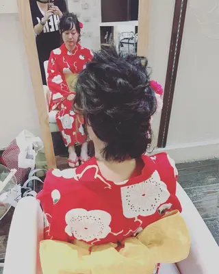 ミディアム カラー パーマ ヘアアレンジ メンズ キッズ ネイル マツエク・マツパ brille ~eyelash~のヘアスタイル