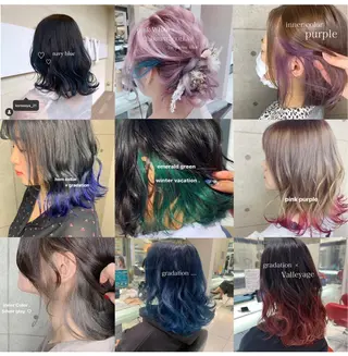 セミロング カラー 立山 綾華のヘアスタイル