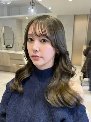 ロング カラー 透明感カラー🌿 グレージュ🐺陽介のヘアスタイル