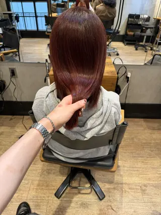 セミロング 新宿/顔周りカット +レイヤー=しずく♩のヘアスタイル