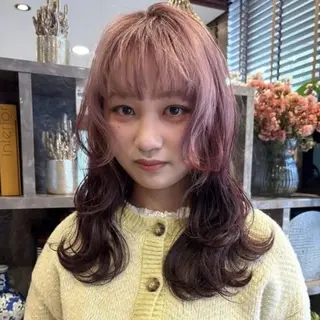 ロング カラー レイヤー/暖色カラー 🎀はるのヘアスタイル