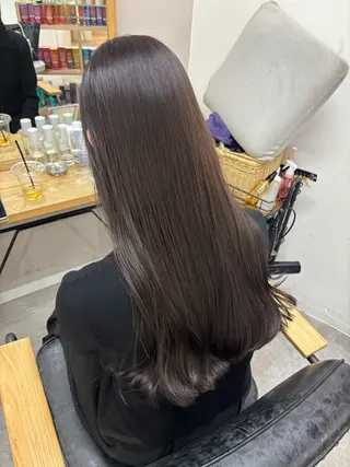 ロング カラー 赤み消し ブリーチなし増田のヘアスタイル