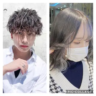 ショート バレイヤージュ特化/ アキラのヘアスタイル