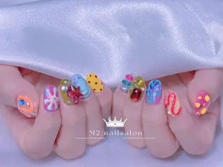 ネイル 長さだし専門店 M2 rikaのネイルデザイン