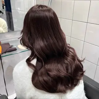 ロング カラー 🤍淡色ピンク&ラベ ンダーYUKI🤍のヘアスタイル