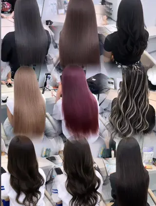 ロング 薄井舞｜ハイトーン× エクステの神様のヘアスタイル