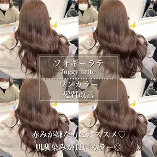 ロング 赤髪/ワインレッド/ 韓国系 まなかのヘアスタイル