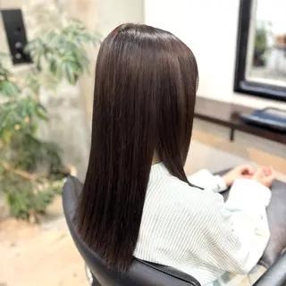 セミロング カラー 艶髪‎カラー🤍 RIKAのヘアスタイル