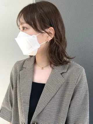 ミディアム カラー 樫原裕二/似合わせ カット/透明感カラーのヘアスタイル