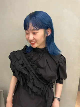 ミディアム カラー 佐伯 和佳のヘアスタイル