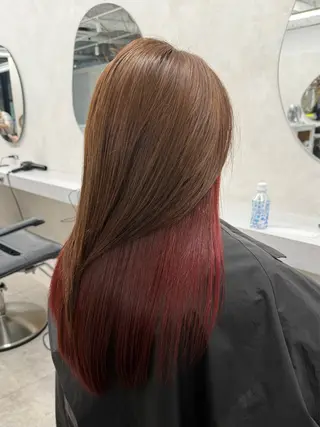 セミロング レイヤー／ハイトーン 🍎森貝洋亮🍎のヘアスタイル
