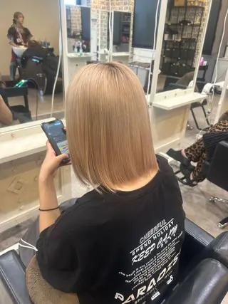 ショート ボブ&寒色🎐ᩚ 短髪 COCOROのヘアスタイル