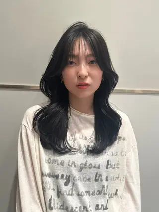 ロング カラー 🍑韓国風レイヤー 🍑莉子のヘアスタイル