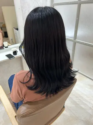 ミディアム カラー 💙まこと💙艶 カラー(Rico)のヘアスタイル