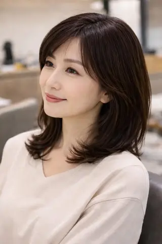 カラー ミディアム 白髪染め専門店 Recolor京橋店のヘアスタイル