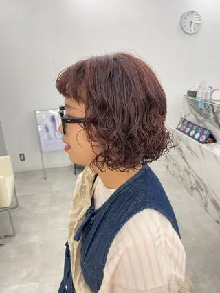 ミディアム カラー パーマ 【Sweep】おじま のぞみのヘアスタイル