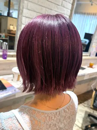 ショート カラー 透明感カラー/パーマ 🌀アオノのヘアスタイル