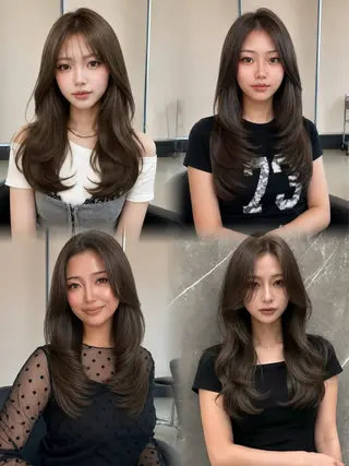 ロング 韓国風レイヤー× 髪質改善/Hinaのヘアスタイル