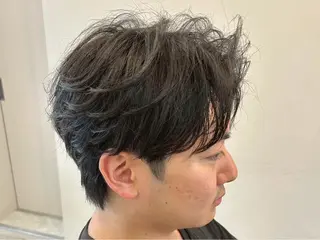 ショート センターパート 韓国ヘア・綾也のヘアスタイル
