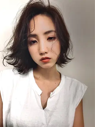 ミディアム カラー パーマ MODE K´s eau髪質改善特化のヘアスタイル