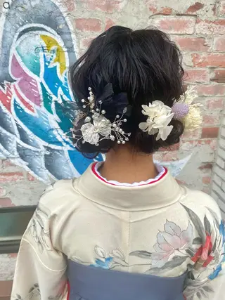 ミディアム ヘアアレンジ attra昭和町店. momoのヘアスタイル