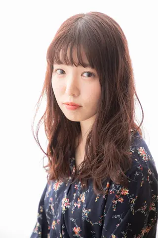 セミロング カラー ヘアアレンジ M字・前髪割れ 改善メンズ特化/栢沼のヘアスタイル