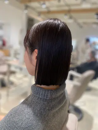 ミディアム 芝田 望優のヘアスタイル