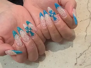 ネイル 韓国/ワンホン/長さ 出しつけ放題🎀のネイルデザイン