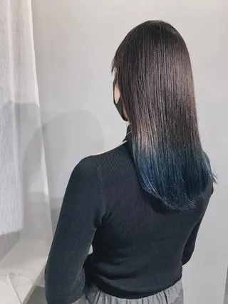ロング カラー ヘアアレンジ ボブパーマコテ巻き風 パーマNo1深江秀平のヘアスタイル
