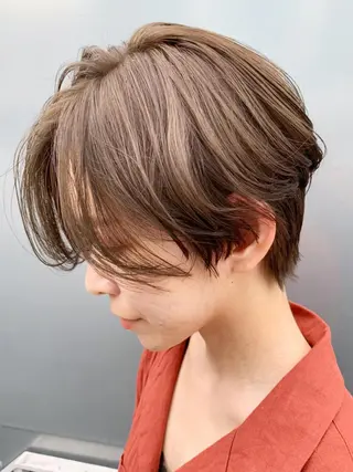ショート カラー パーマ ヘアアレンジ ITbyALBUM 中野店のヘアスタイル