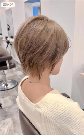 ショート ブリーチ毛に縮毛矯正 ✨カラー✨山田 正幸のヘアスタイル