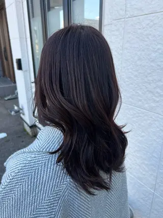 ミディアム カラー 韓国風透明感カラー✨ 播磨茉侑のヘアスタイル