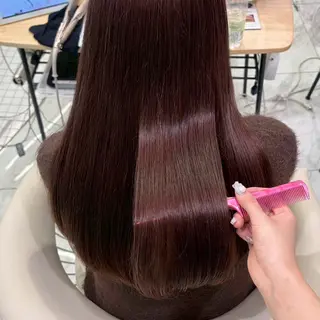 ロング カラー ハイトーン/センター パート/ショウ💫のヘアスタイル